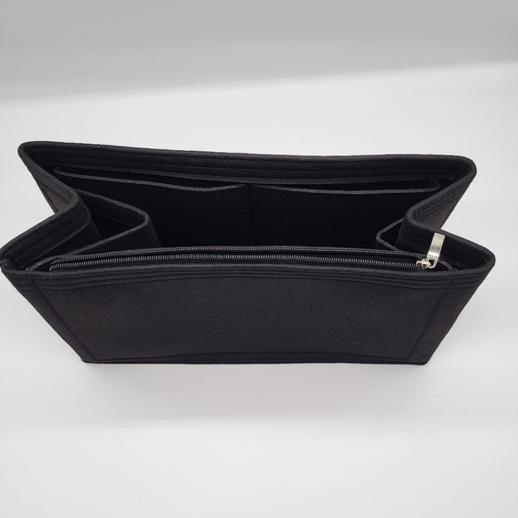 Premium Felt Black XX-Large Handbag Insert Organizer for Totes - Picture 3 of 13